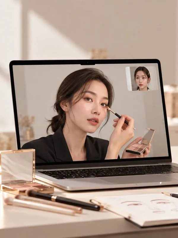 線上彩妝課程：在家用電腦跟著老師示範學化妝