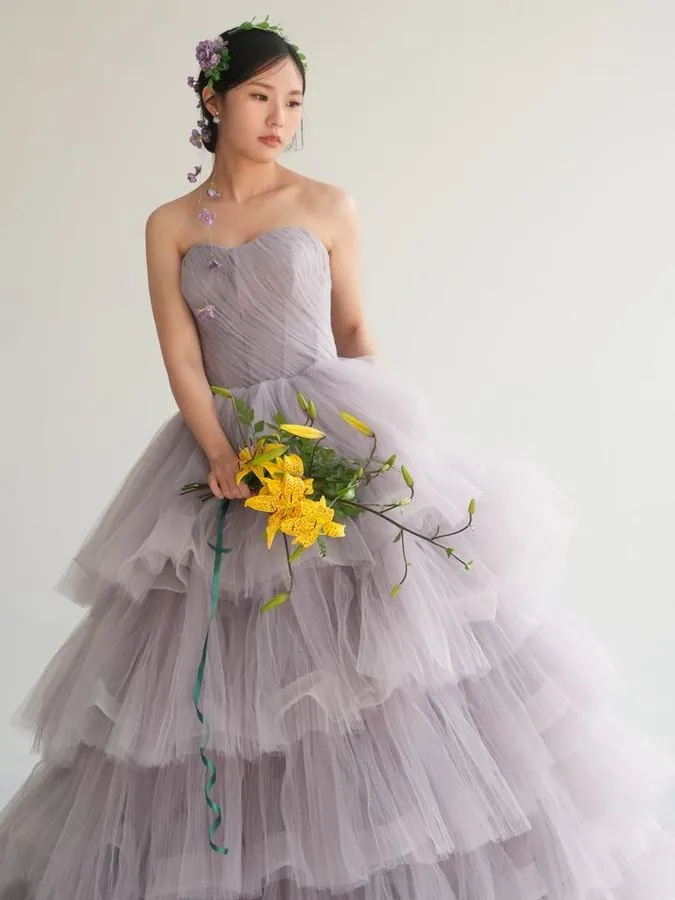 Nina 老師彩妝作品：紫紗禮服造型